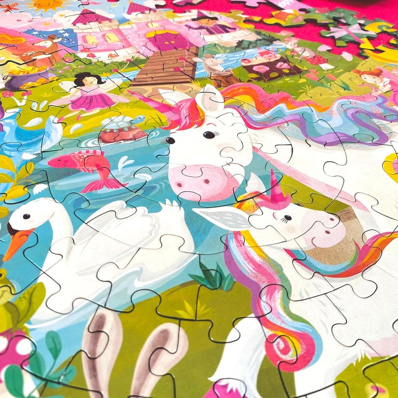 Boppi Unicorn Jigsaw Puzzles for Kids Ages 5 to 8 150 Pieces Round Unicorn Puzzle Princess Puzzle with Fairies and Animals Made from 100% Recycled Cardboard - Image 5