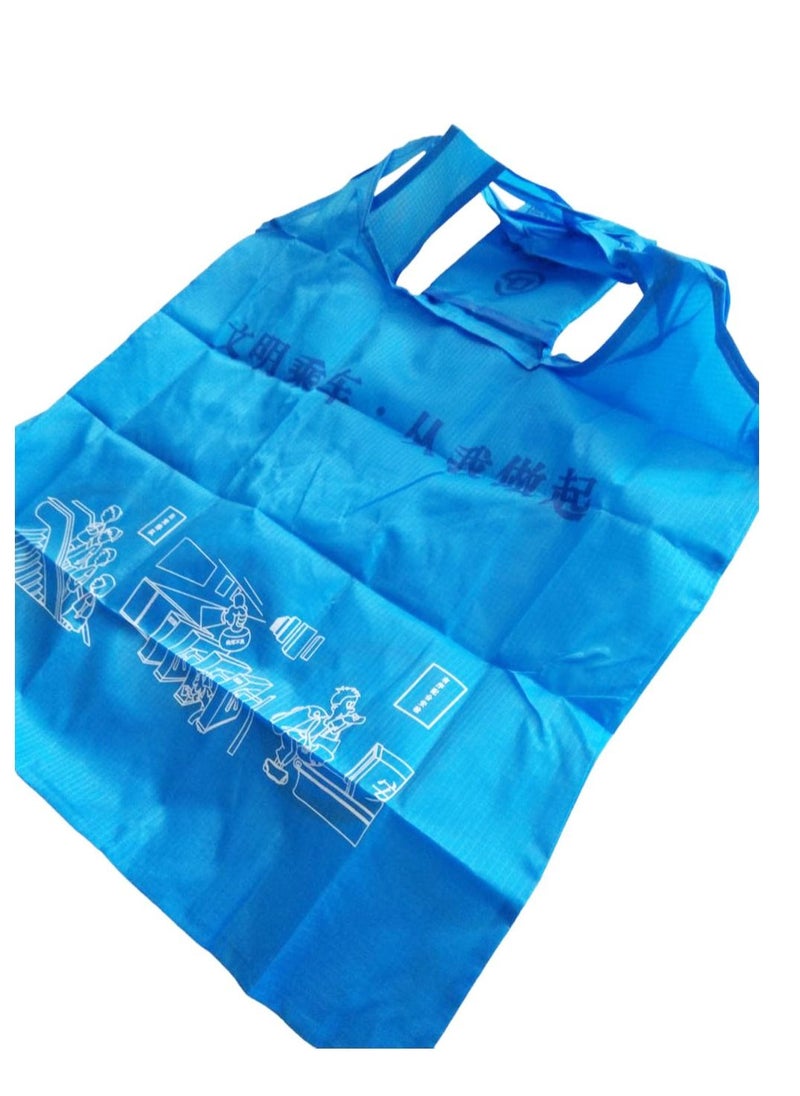 Generic Reusable Foldable Grocery Bags Blue  - Image 2