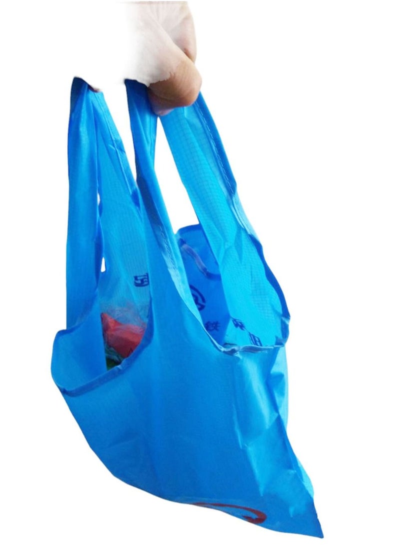 Generic Reusable Foldable Grocery Bags Blue  - Image 3