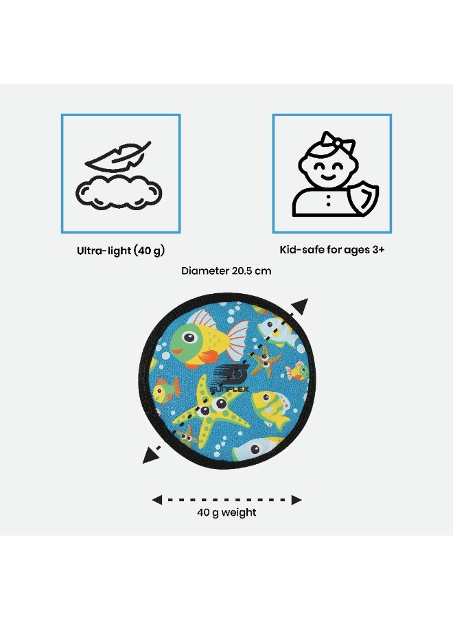 صنفليكس قرص الطيران للأطفال صن فليكس يونغستر أورانوس تصميم الغابة | قرص رمي من النيوبرين للعب المائي والشاطئ والهواء الطلق - Image 3