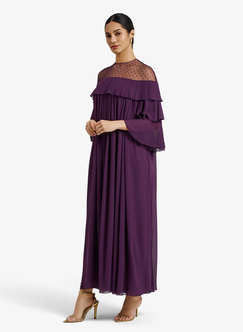 CHASE Ruffle Detailed Midi Dress - Image 4