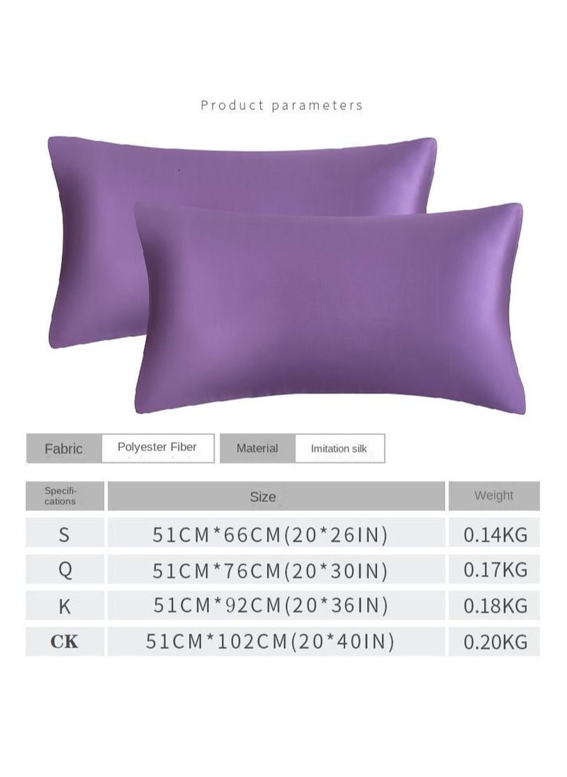 Y&D 2-Piece Simple Solid Colour Pillow Case Cover  - Image 2
