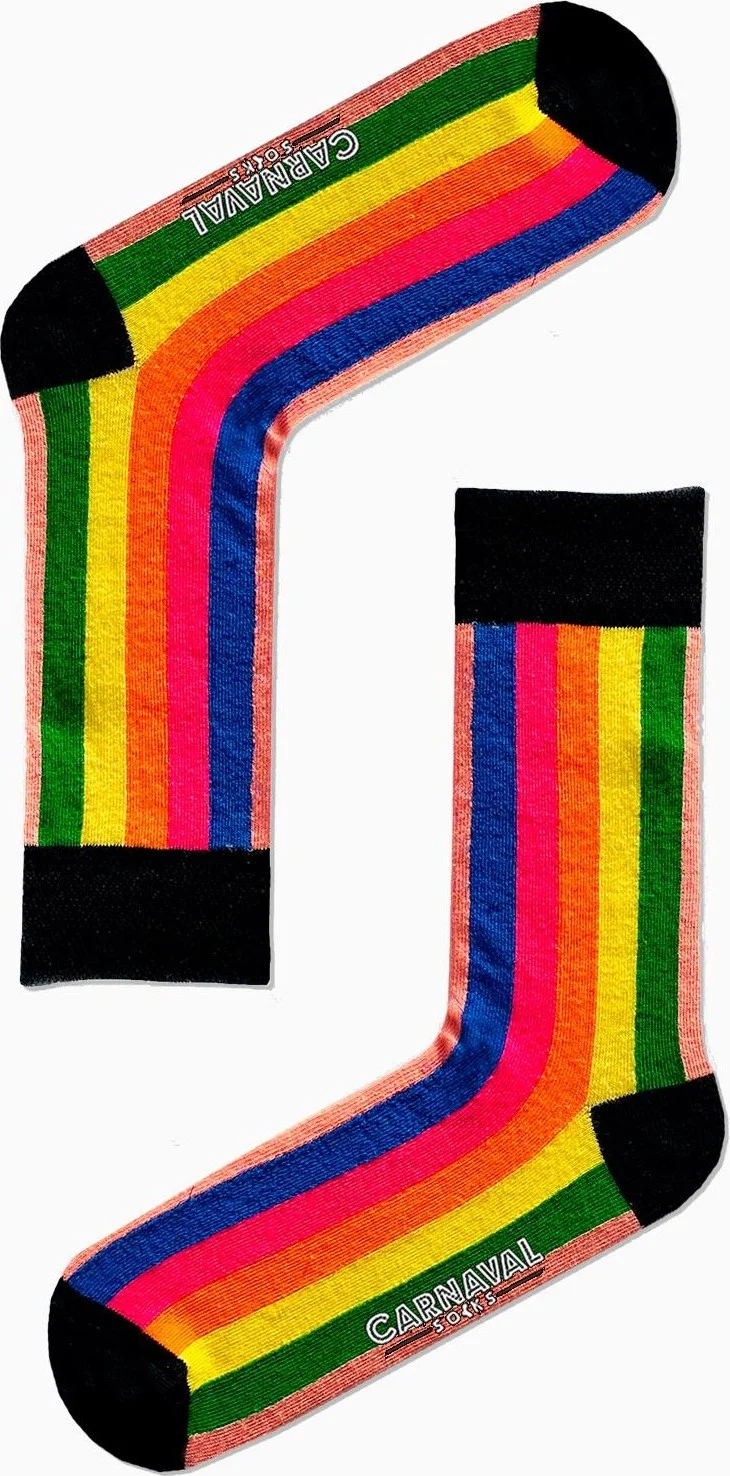 Carnaval Socks Rainbow Patterned Colorful Socks