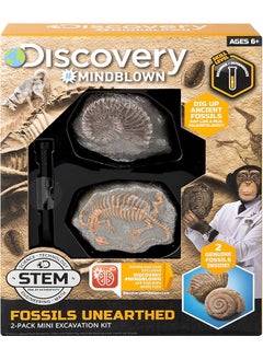Discovery Kids Stem Fossils Unearthed 2 Pack Mini Excavation Kit One Size  - Image 1