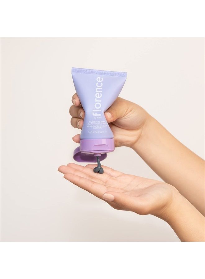 Florence by Mills Clear The Way Clarifying Mud Mask | Exfoliating + Smooth | Unclog + Minimize Pores | Charcoal Power + Kaolin Clay + Lavender and Tee Tree| Vegan & Cruelty-Free - Image 5