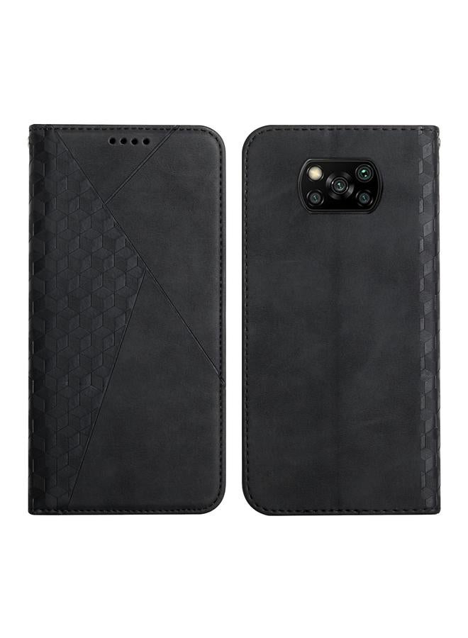 Case For Xiaomi Poco X3 NFC / X3 Pro / X3 Diamond Pattern Splicing Skin Feel Magnetic Horizontal Flip Leather Case with Card Slots & Holder & Wallet