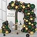 Cunnikku Dark Green Black Gold Balloon Garland Arch Kit 116PCS Brown Dark Green Black Metallic Gold Balloons for Camo Super Football Bowl Birthday Graduation Woodland Sport Theme Party Decorations - Image 2
