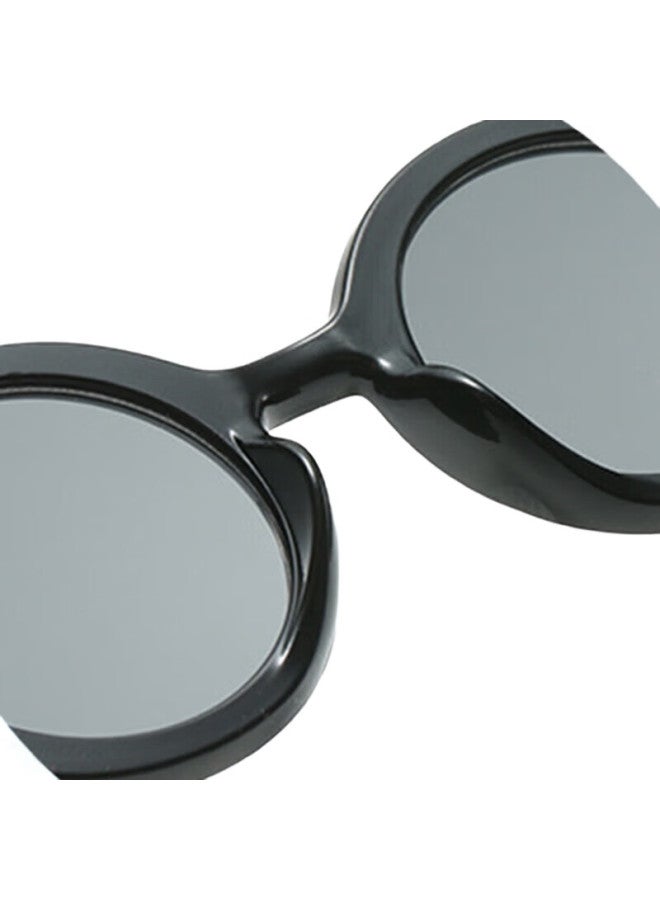 DRATRA Kids Sunglasses Cartoon Cute Round Frame Sun Protection Fashion Decoration Eyeglasses - Image 3