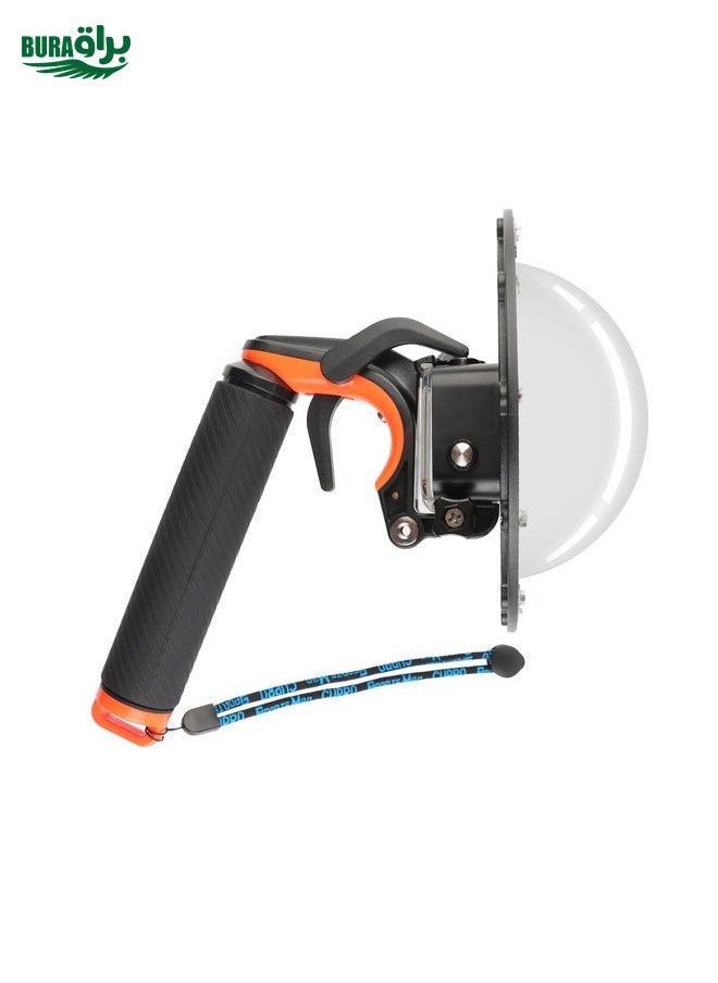Shutter Trigger + Dome Port Lens Transparent Cover + Floating Hand Grip Diving Buoyancy Stick with Adjustable Anti-lost Strap & Screw & Wrench for GoPro HERO7 /6 /5