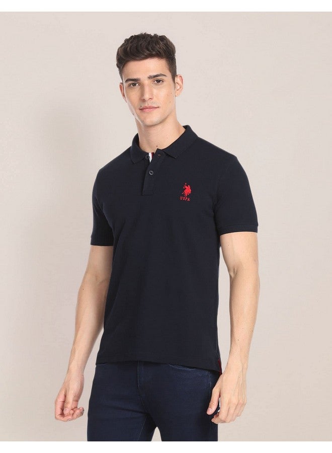 U.S. Polo Assn. U.S. POLO ASSN. Men's Solid Slim Fit T-Shirt (USOEN1POLO39_Navy - Image 5