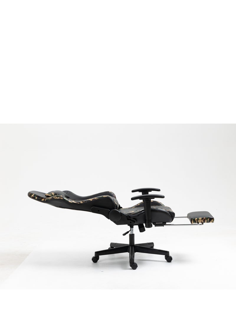 EMZJ PC Computer Gaming Chair  for Game Office Students Ergonomic Recliner Lumbar Back Headrest Pillow Support Pain Relief Armchair with FootRest - Image 3