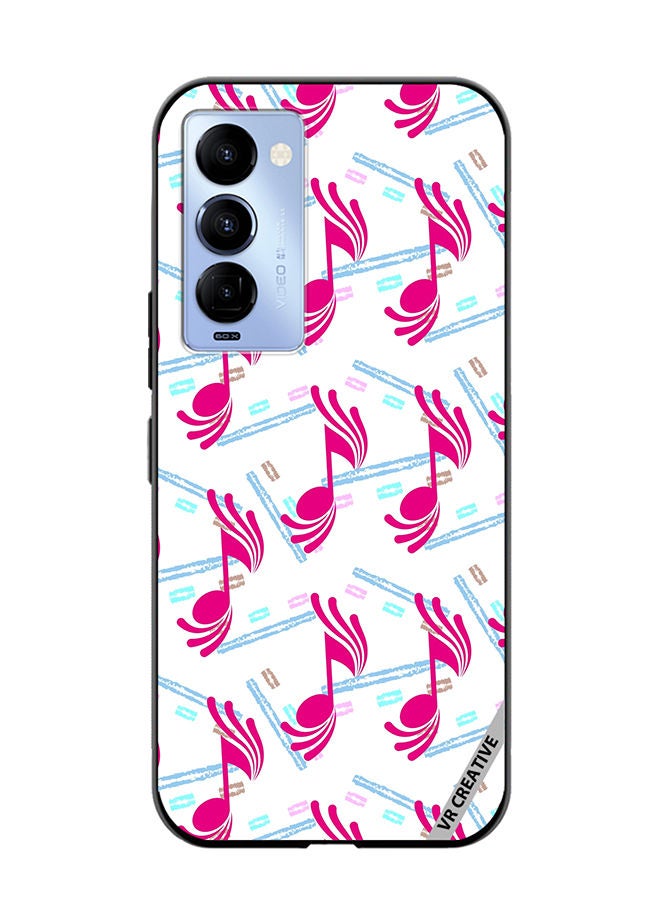 VR CREATIVE Protective Case Cover For Tecno Camon 18/18 P Music Pattern Design Multicolour - Image 1