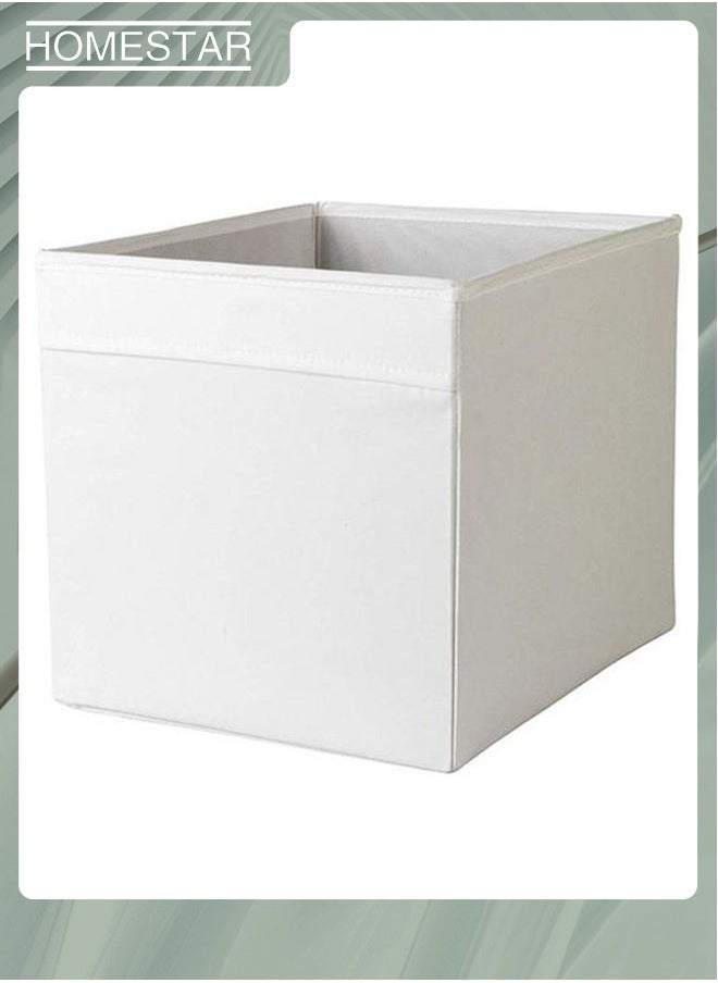 HOMESTAR - Collapsible Fabric Storage Cubes Organizer, Box White with Dual Handles, Cube Storage Bins for Shelf, Home and Office - Image 1