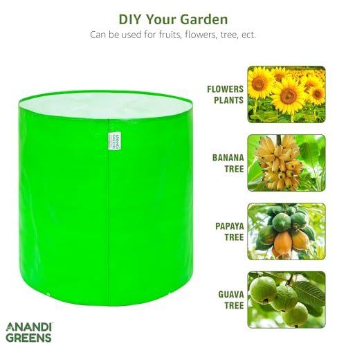 Anandi Green's HDPE 24x24 Inch Extra Large Grow Bag 260 GSM Round for Big Fruit Trees Lemon, Guava, Papaya, Pomegranate, Banana Tree Planter Pot for Terrace & Garden - Image 5