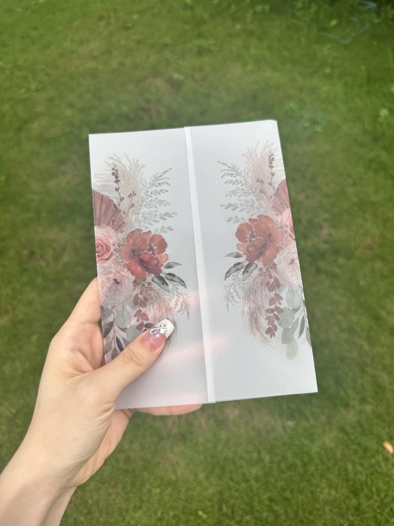 Puremigo 50 Pack Pre-Folded Boho Vellum Jackets - 5x7, 115GSM Vellum Paper - Wedding Invitation Wraps - Image 3