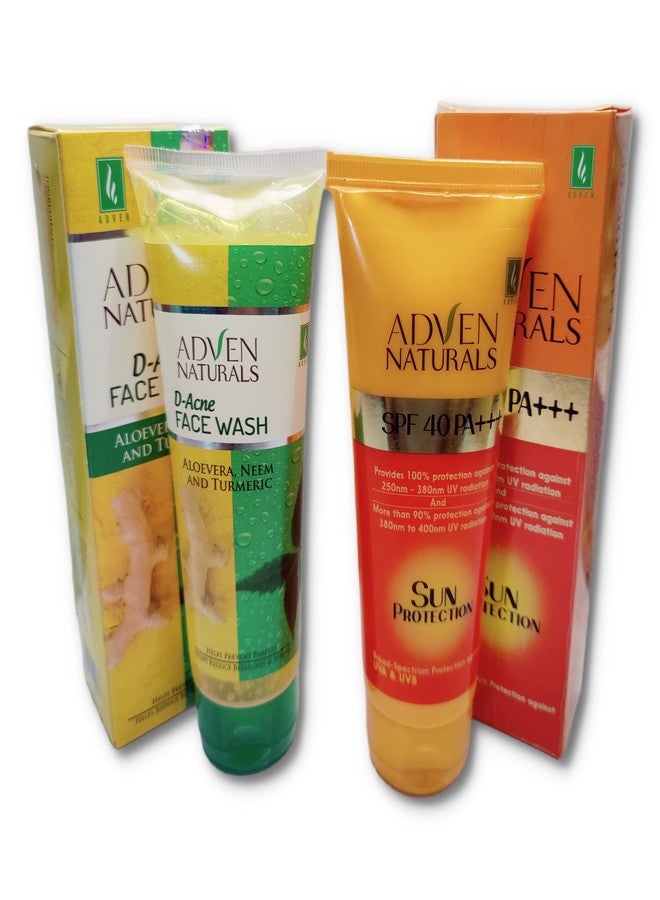 ADVEN Sun protection cream and D acne facewash 100gm Pack Of 2 BY HOMEOLAVô - Image 1