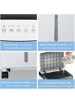Beauenty Evaporative Air Cooler,  Cooling Fan with 3 Modes & 3 Speeds, Windowless Air Conditioner with 12-H Timer Remote Control  - Image 4