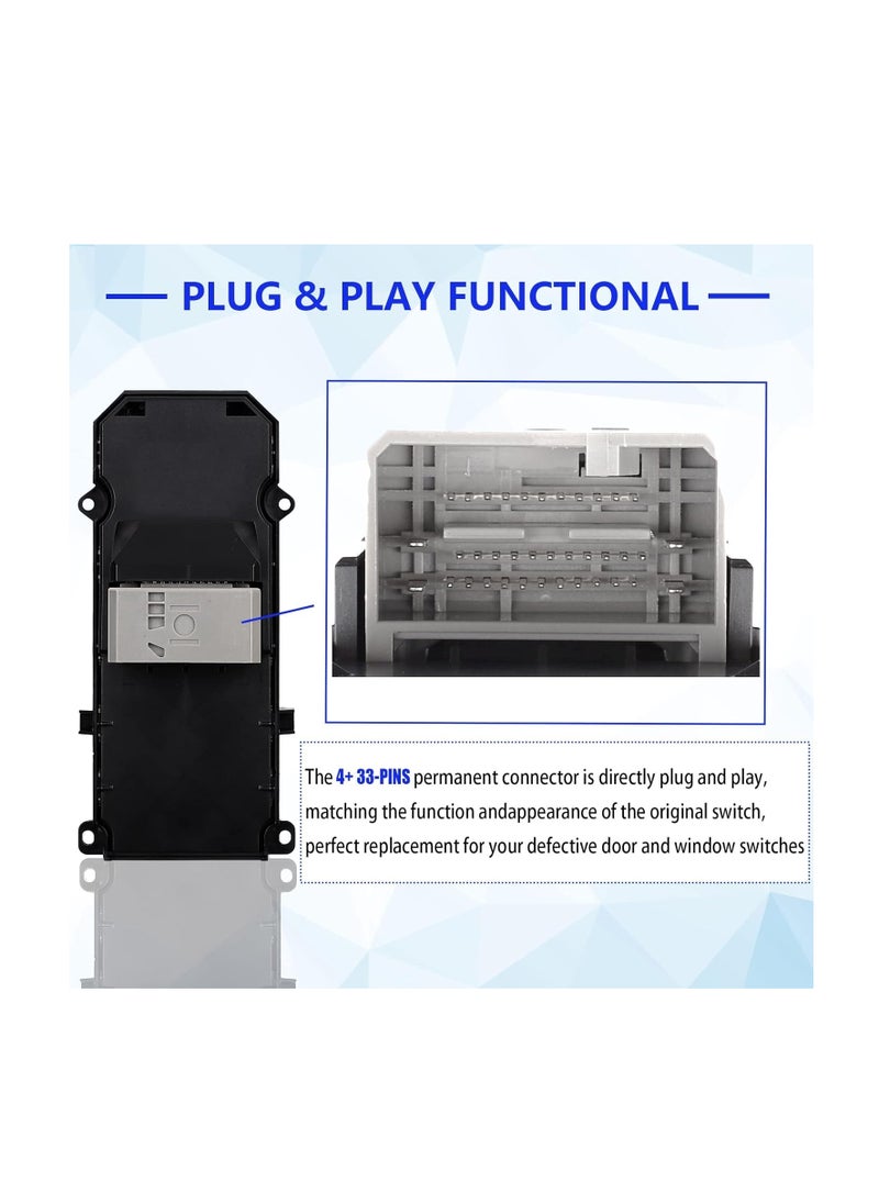Generic Window Switch Front Side Parts no 35750-TB0-H01 Driver Side Master Power Window Switch Compatible for Honda Accord 2008 To 2012 Model  - Image 2