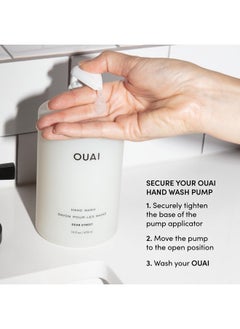 Ouai OUAI Hand Wash - Liquid Hand Soap with Jojoba, Avocado, & Rose Hip Oil for Replenished Skin - Gentle Exfoliating Bathroom + Kitchen Hand Soap (16 Fl Oz)  - Image 4