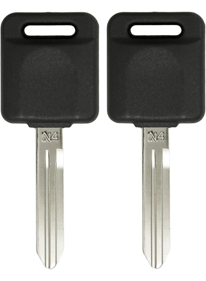Keyless2Go Replacement for New Uncut Transponder Ignition 46 Chip Car Key for Select Maxima Rogue Sentra Altima Vehicles That Use NI04T Key (2 Pack) - Image 1