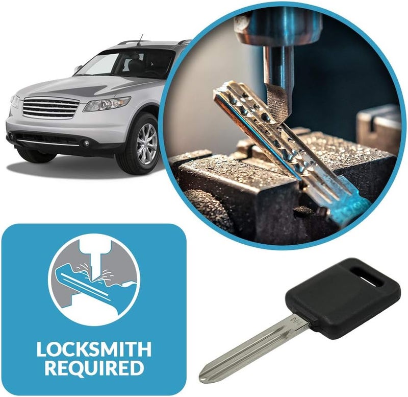 Keyless2Go Replacement for New Uncut Transponder Ignition 46 Chip Car Key for Select Maxima Rogue Sentra Altima Vehicles That Use NI04T Key (2 Pack) - Image 4