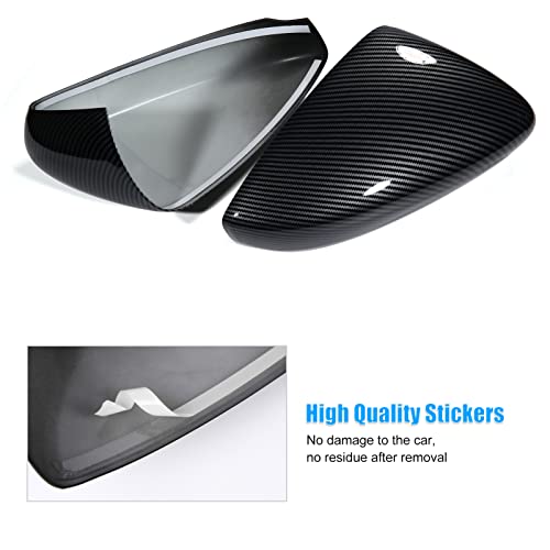 ANFOKAS أنافوكاس 2 قطع متوافقة مع ملحقات مازدا 3 2025 2024 2023-2020 غطاء مرآة جانبية خلفية خارجي للسيارة بتصميم عدواني - نمط ألياف الكربون - Image 4