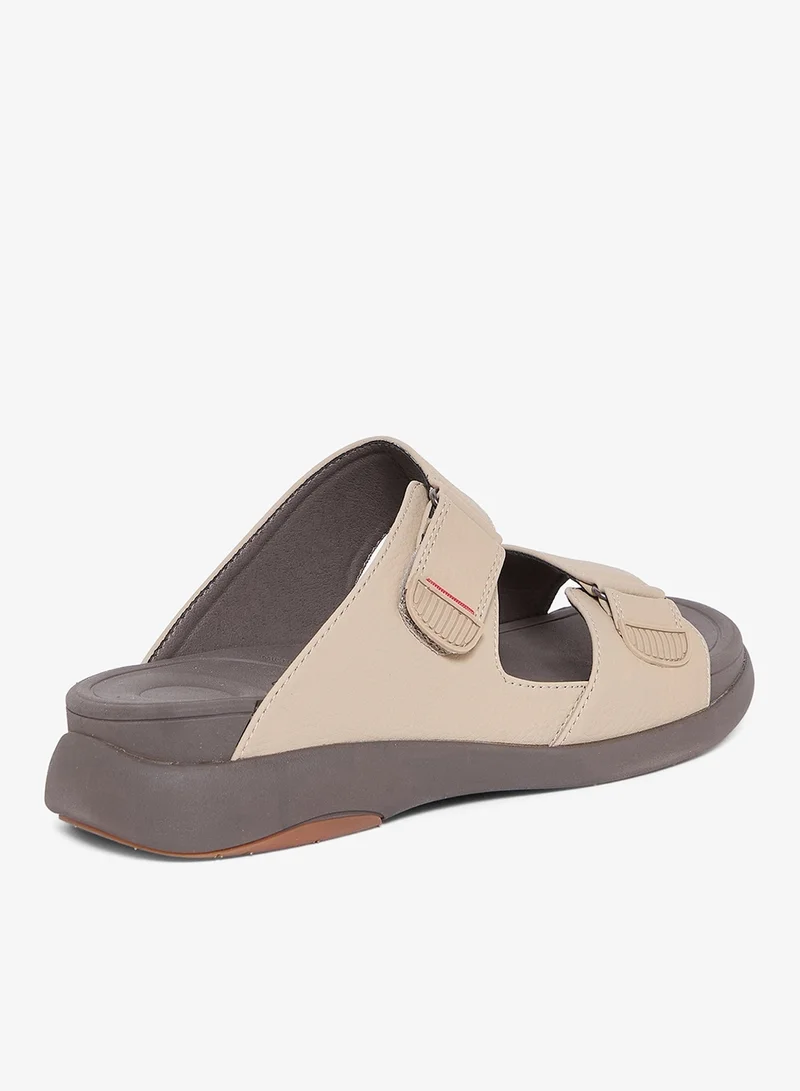 Geoomnii Beige Comfort Arabic Sandals for Men – Classic Slip-On Open Toe Sandals with Cushioned Footbed for Daily Wear for Men | Best Price UAE