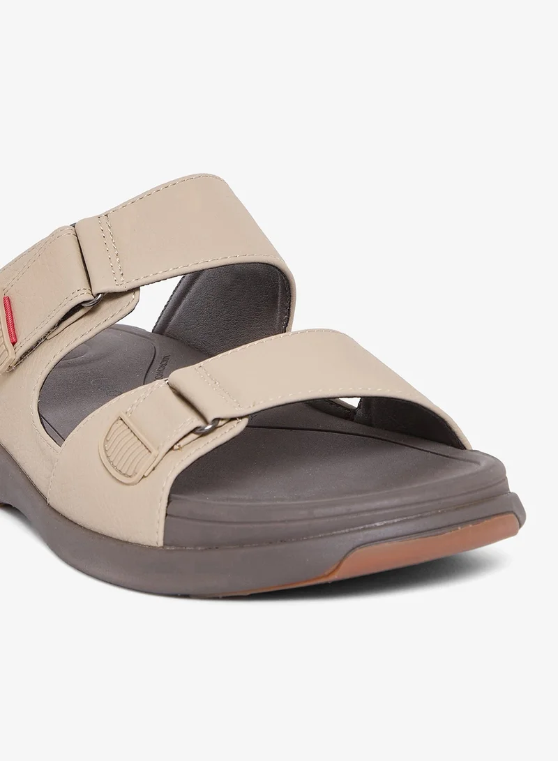 Geoomnii Beige Comfort Arabic Sandals for Men – Classic Slip-On Open Toe Sandals with Cushioned Footbed for Daily Wear for Men | Best Price UAE