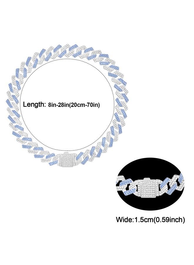 KOLODOGO سلسلة كلب معدنية كوبية ماسية مع مشبك آمن وأطواق حيوانات أليفة للكلاب الكبيرة والمتوسطة - Image 4