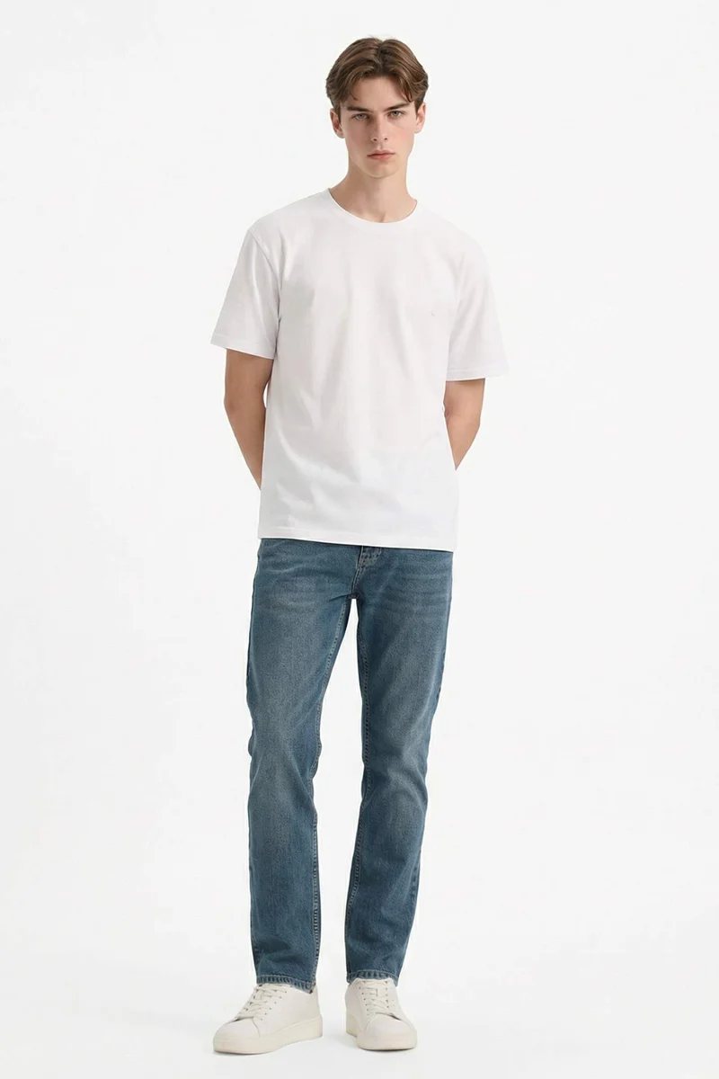 Sergio Regular Fit Regular Waist Straight Leg Trousers