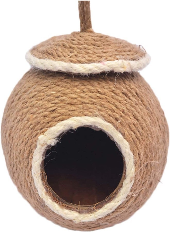 Yamibobo Birdhouse, Parakeet Bird Nest for Cage Coconut Shell Rope Weave Bird Breeding Nest for Budgie Parakeet Conure Canary Lovebird - Image 2