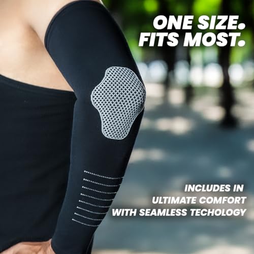 BADOWL Velocity Arm Sleeves for Men & Women | UV Protection UPF 50+ | Seamless Fit | Sports Compression Sleeves for Running Cycling Outdoor Activities (Grey) - Image 5
