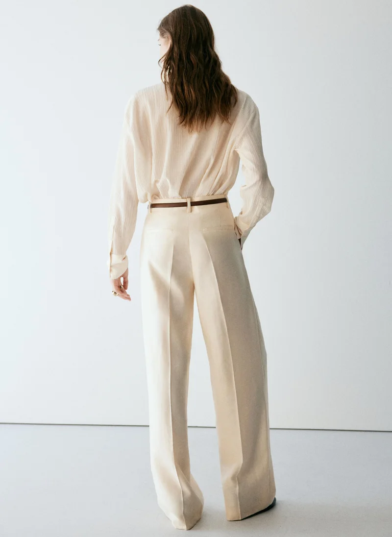 Mango Flowy ruffle blouse