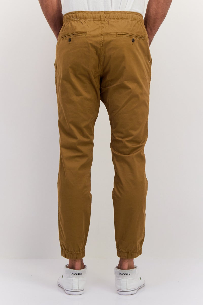 GAP Men Regular Fit Solid Jogger Pants, Khaki  - Image 2