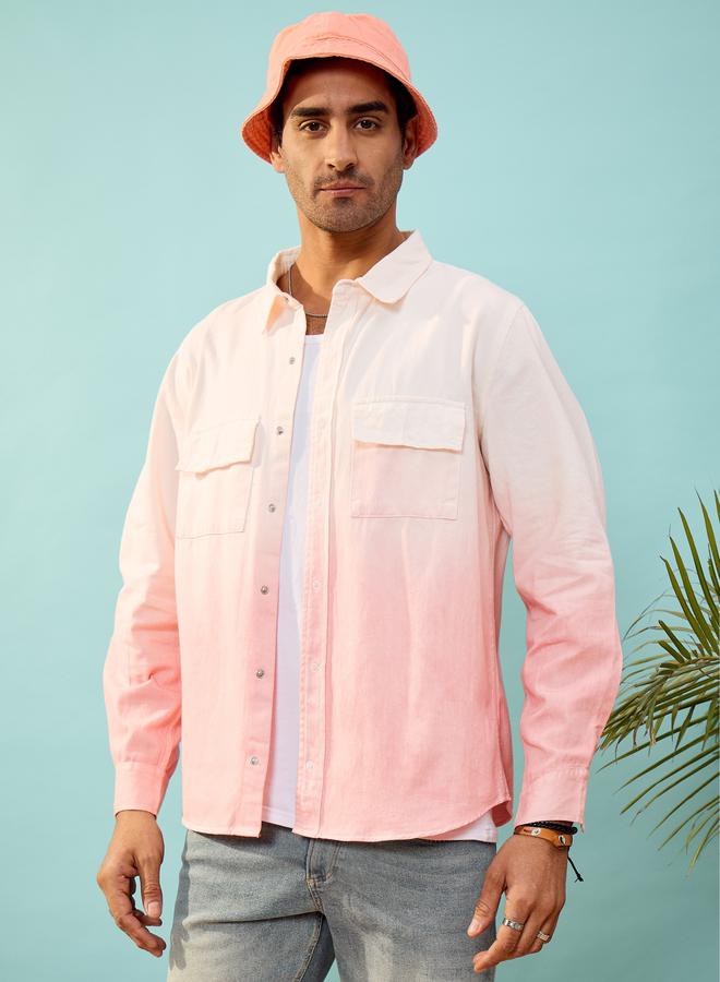 Mascln Sassafras Ombre Regular Fit Shirt with Flap Pocket - Image 2