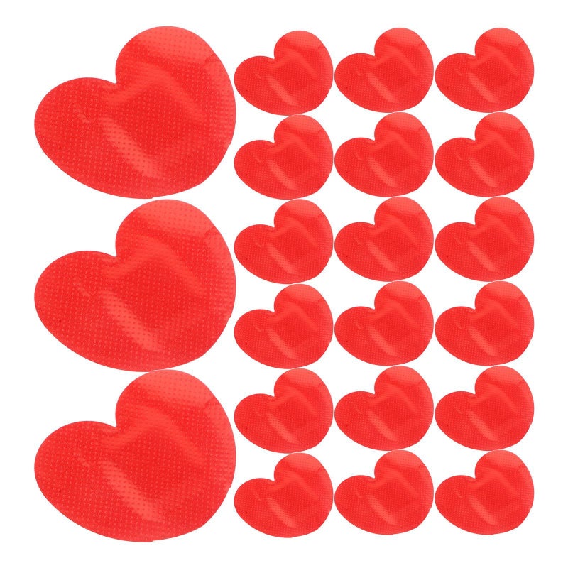 Operitacx 50pcs Heart Shaped Adhesive Bandages 52x42mm Large Breathable First Aid Wound Patches Portable Small Stickers for Outdoor Daily - Image 2
