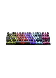 XTRIKE ME GK-986P 80 PUDDING Gaming Keyboard TKL Mechanical Compact Rainbow Illumination Wired 87 Keys (EN) Blue Switches Double injection key caps Black  - Image 2