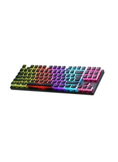 XTRIKE ME GK-986P 80 PUDDING Gaming Keyboard TKL Mechanical Compact Rainbow Illumination Wired 87 Keys (EN) Blue Switches Double injection key caps Black  - Image 3