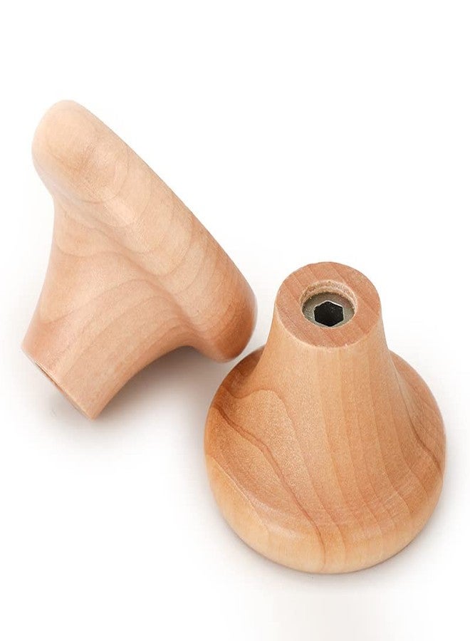 lasenersm 2 Pieces Universal Pot Lid Cover Knob Handle, Anti Scalding Pan Lid Replacement, 1.97" Wooden - Image 5