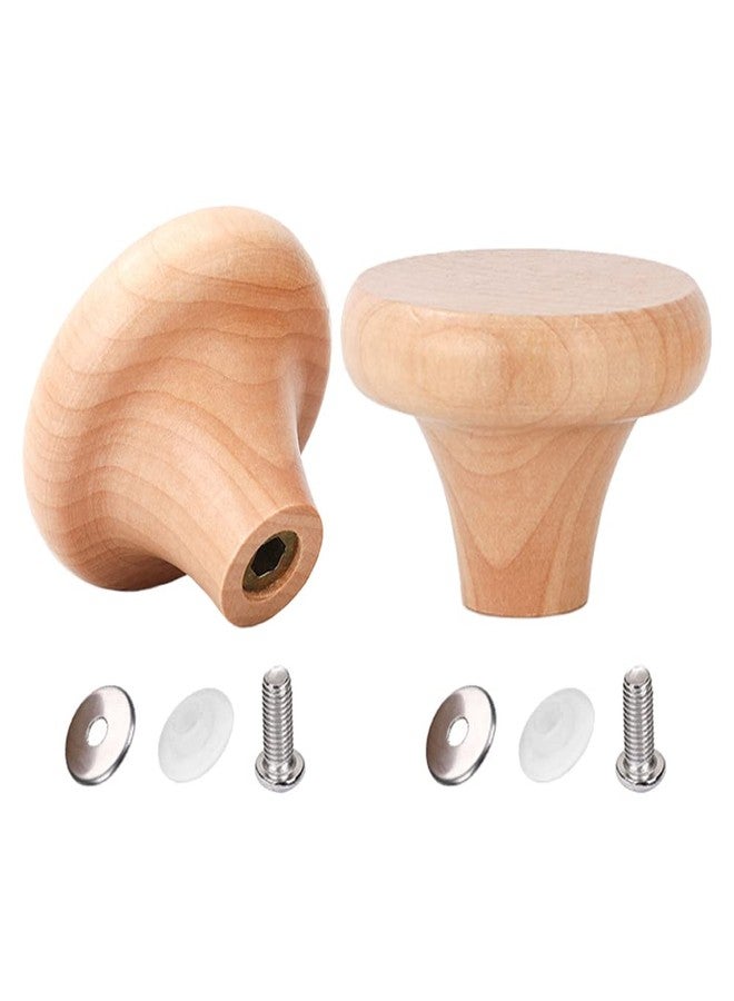 lasenersm 2 Pieces Universal Pot Lid Cover Knob Handle, Anti Scalding Pan Lid Replacement, 1.97" Wooden - Image 1