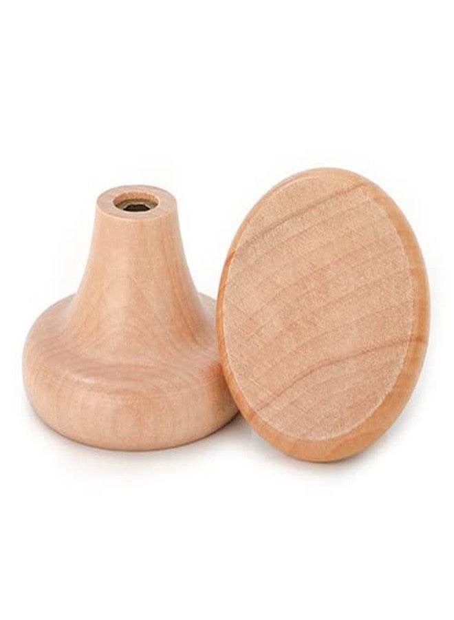 lasenersm 2 Pieces Universal Pot Lid Cover Knob Handle, Anti Scalding Pan Lid Replacement, 1.97" Wooden - Image 2
