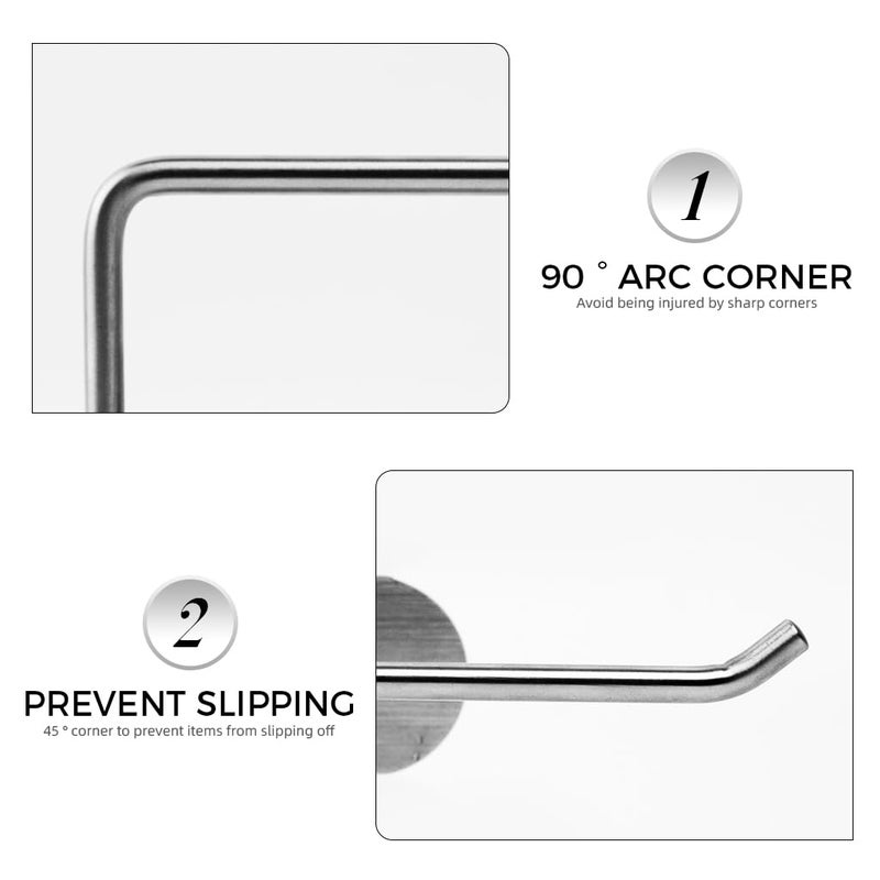 ZIBUYU® Tissue Paper Holder, Toilet Paper Holder, 5.98 Inches Toilet Paper Holder for Bathroom for Kitchen Utility Self Adhesive Rack, Tissue Roll Holder for Kitchen for Bathroom, Kitchen - Image 4