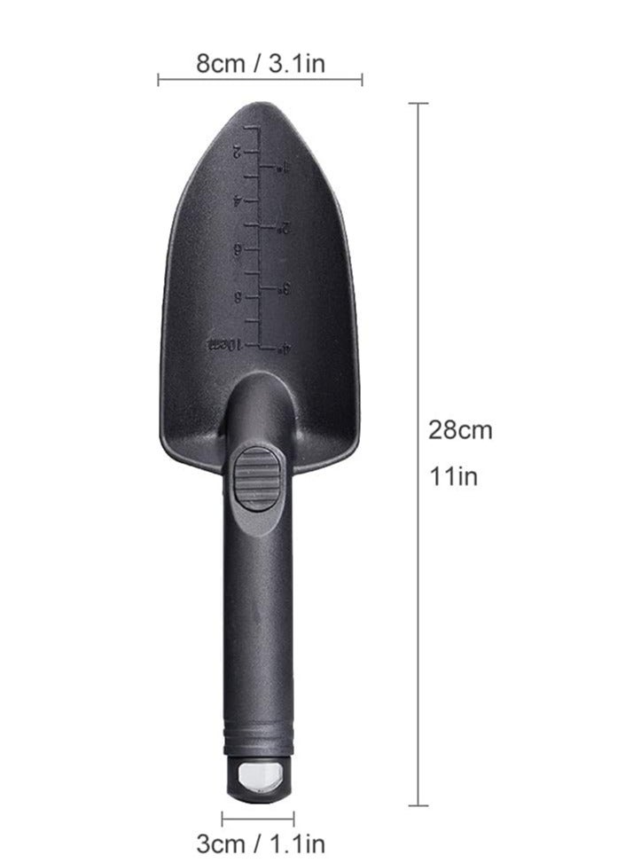 Generic Sand Scoop and Shovel Set  Hand Treasure Hunting Tool Metal Detector Accessories for Patio Lawn   Garden  2pcs black - Image 5