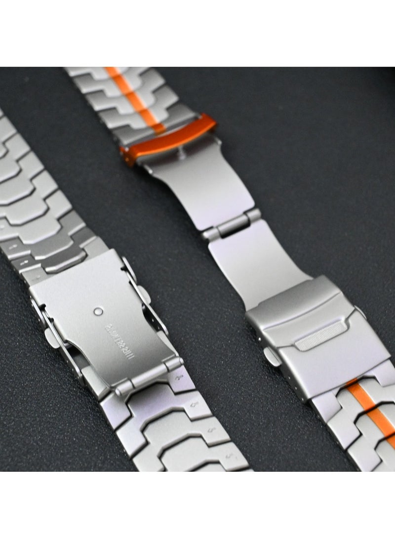 Stainless Steel Band for Apple Watch Ultra Band 49mm 45mm 44mm 42mm, Metal Strap with Folding Clasp for Apple Watch Series 8 7 6 5 4 3 2 1 for Men  - Image 5