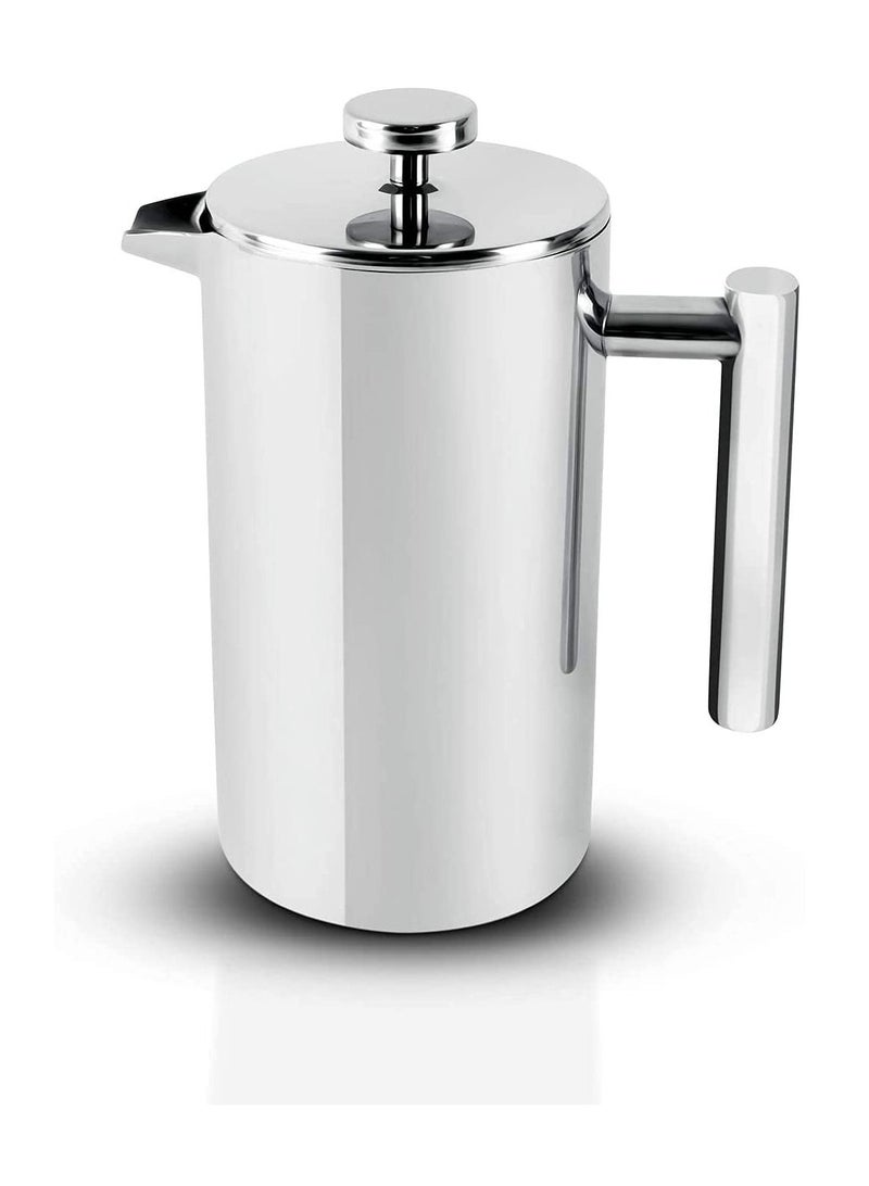 French Press Coffee Maker 350ML Espresso Coffee Maker Pot Practical Stainless Steel Cafetiere Double Wall Insulated Tea Coffee Maker with Filter for Home  - Image 1