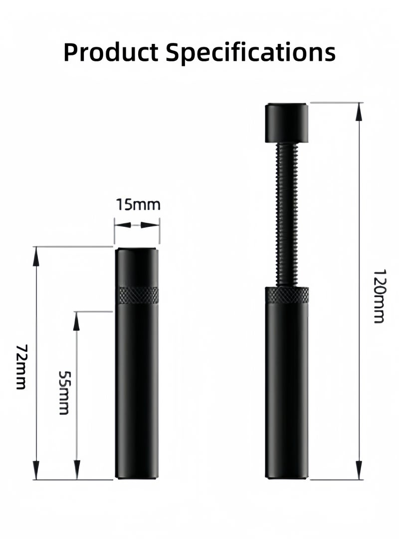 Harse 2Pcs Adjustable GPU Support Bracket, Graphics Card Anti-Sag Holder Stand, Aluminum Video Card Support with Magnetic Base (72-120mm) - Image 2