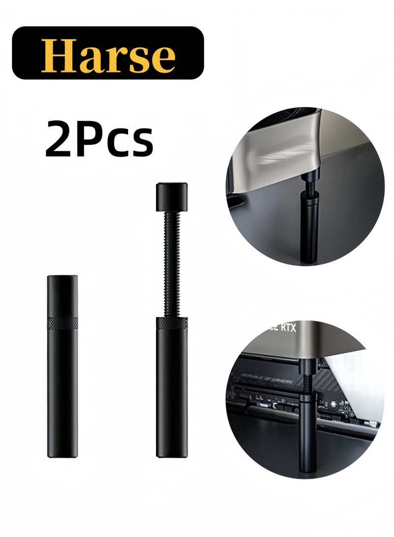 Harse 2Pcs Adjustable GPU Support Bracket, Graphics Card Anti-Sag Holder Stand, Aluminum Video Card Support with Magnetic Base (72-120mm) - Image 1