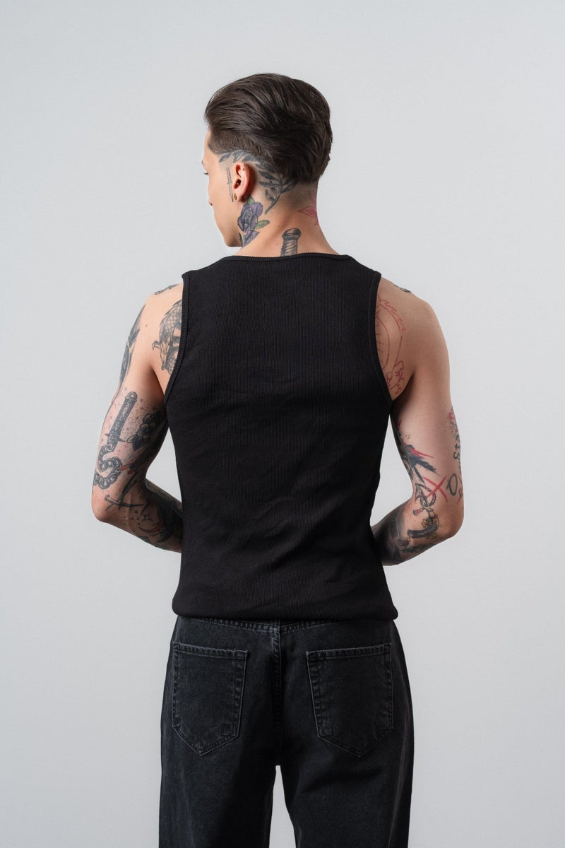 RESPIRE Men's Tank Top Athletic Wear Black - Image 4