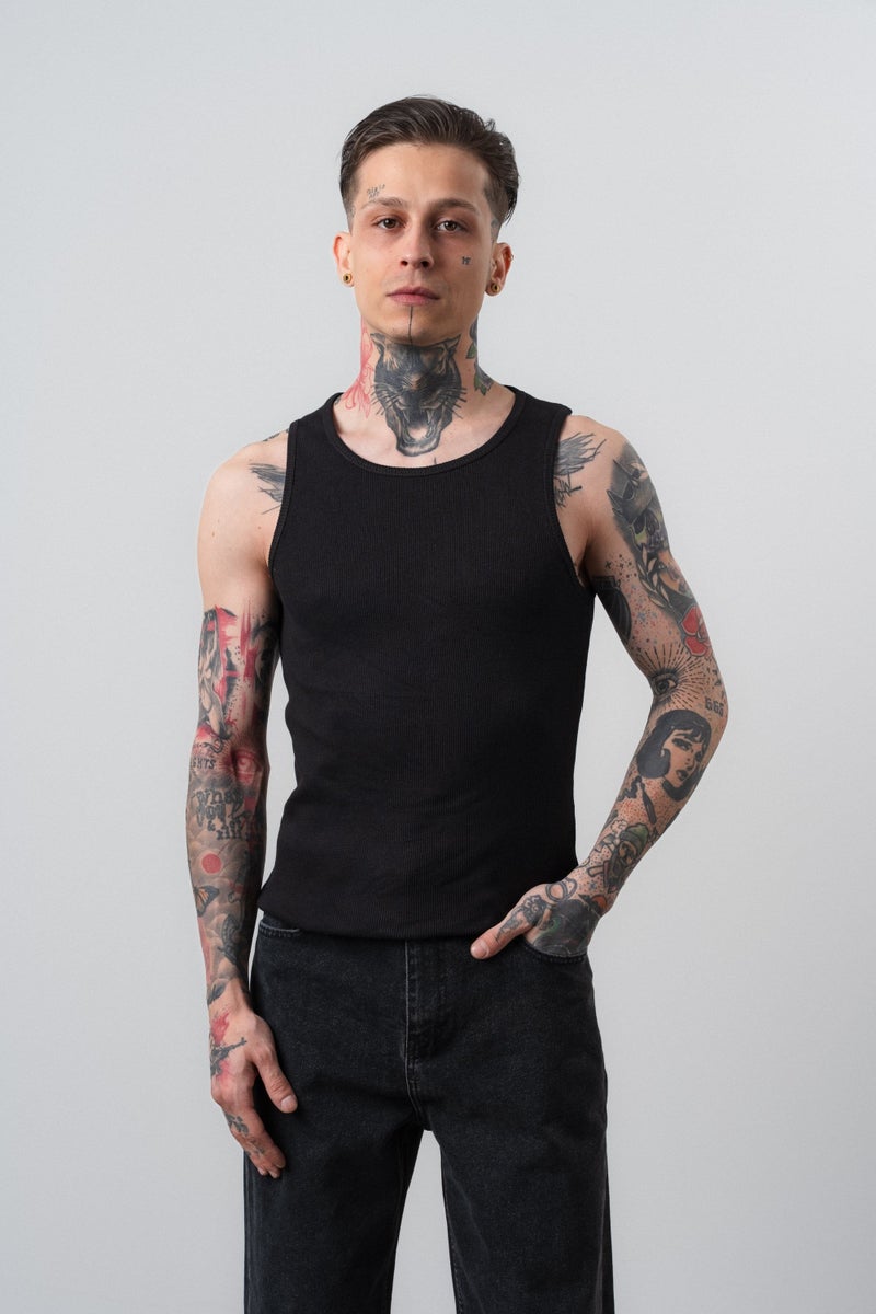 RESPIRE Men's Tank Top Athletic Wear Black - Image 1