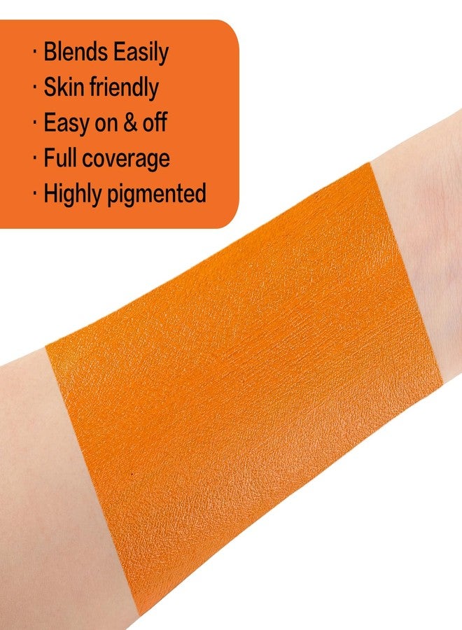 BOBISUKA Orange Face Body Paint, High Pigmented Face Painting Kit for Halloween Makeup, Scary Pumpkin, Tiger Cosplay, Costume, SFX Special Effect and Theme Parties（2.1 Fl.oz） - Image 4